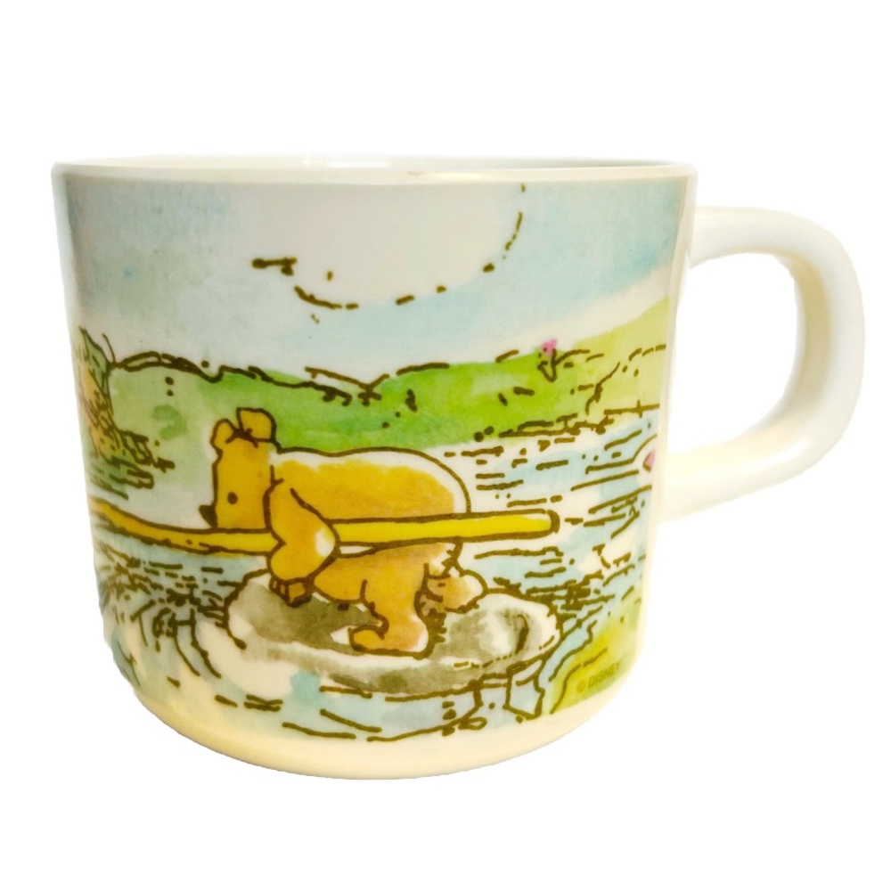 Vintage Disney Winnie the Pooh Trudeau Plastic Kids Cup Mug Piglet Kanga Owl Sun
